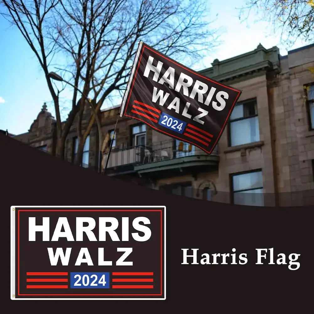 Harris Walz 2024 Election Flag Outdoor Banner All Weather Kamala Harris Decoration Double Sided 60x90 90x150cm Flags