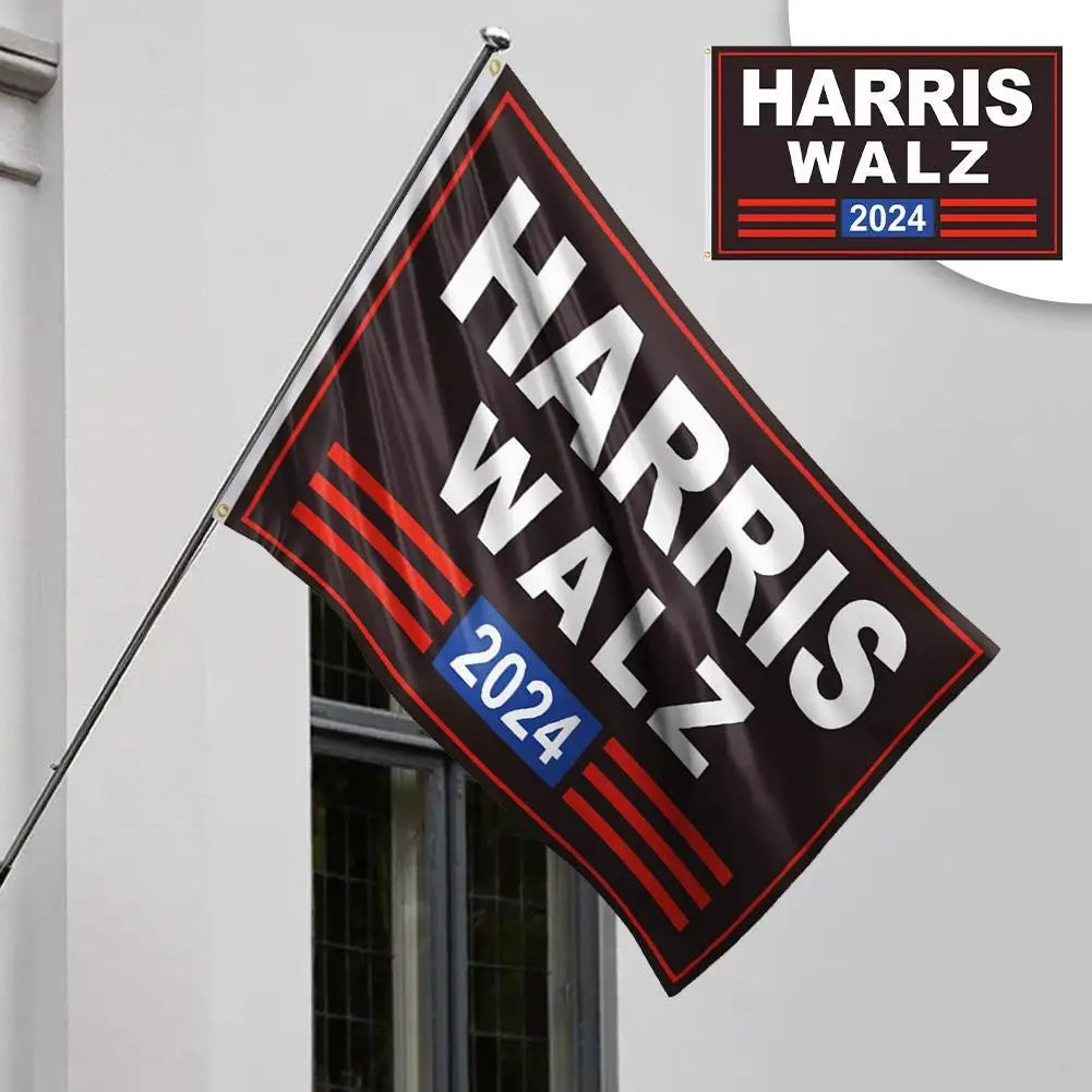 Harris Walz 2024 Election Flag Outdoor Banner All Weather Kamala Harris Decoration Double Sided 60x90 90x150cm Flags